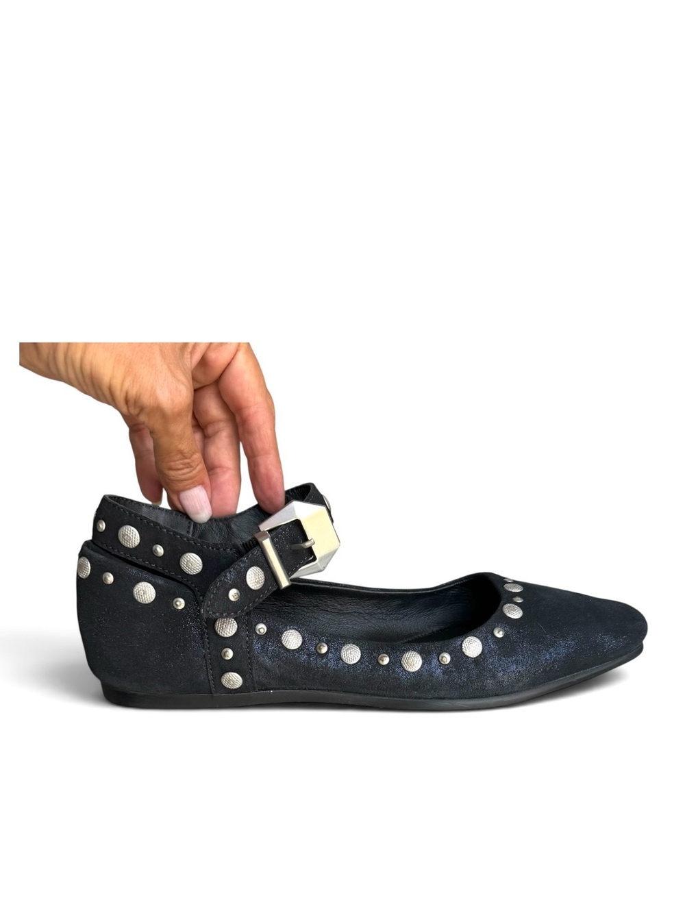 🆕 Free People Mystic Mary Jane Studded Ankle Flats - Picture 6 of 10